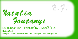 natalia fontanyi business card